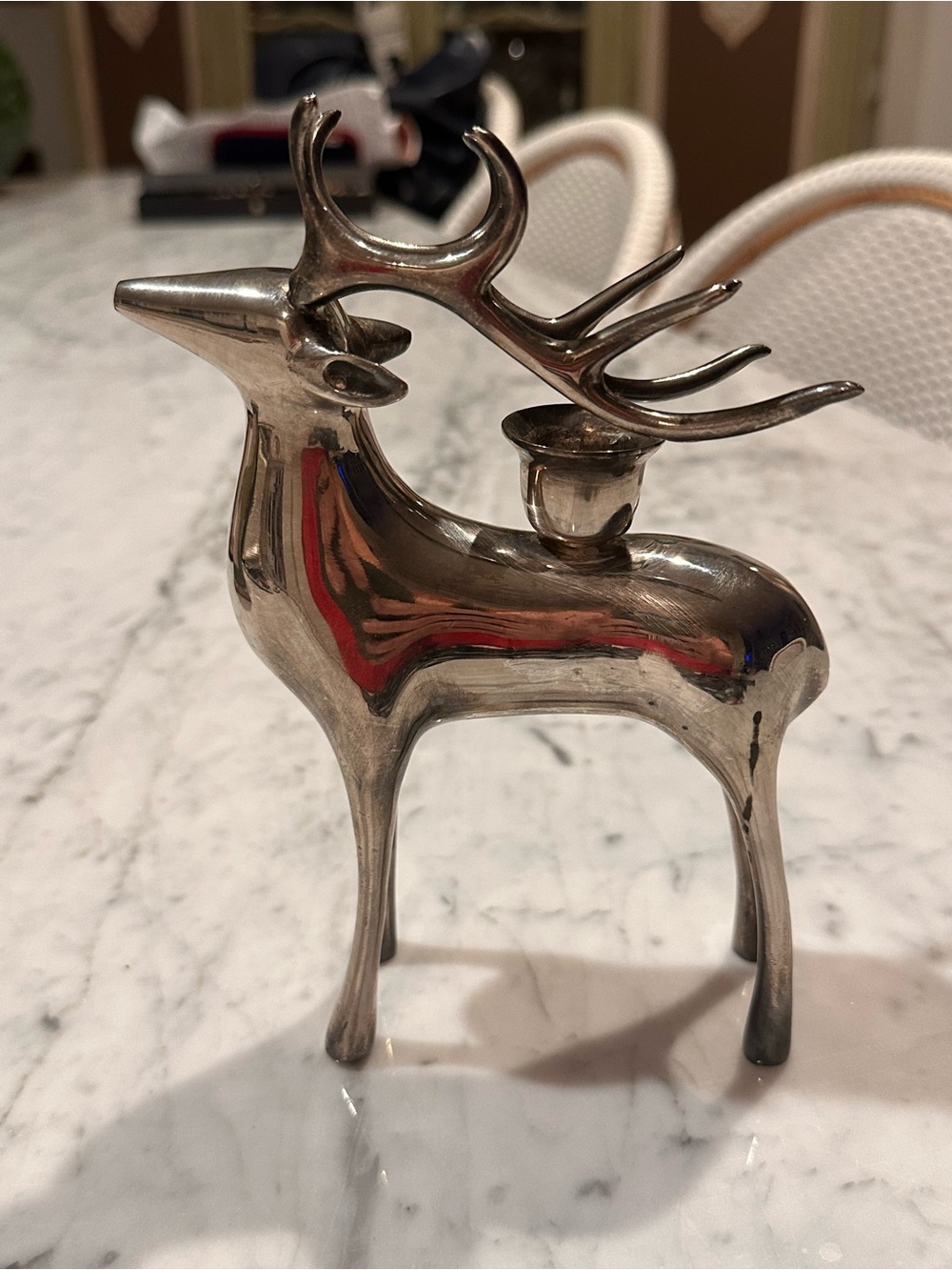 Pottery Barn Deer Taper candle holder